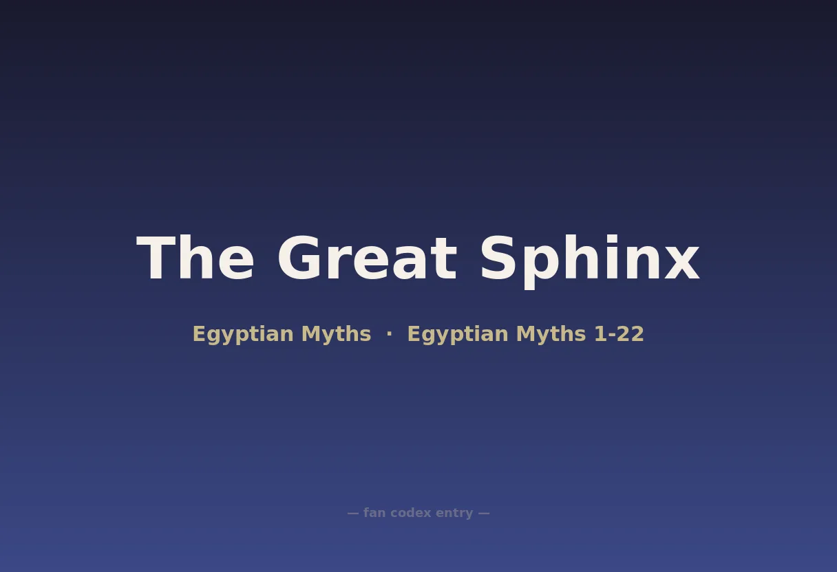 The Great Sphinx